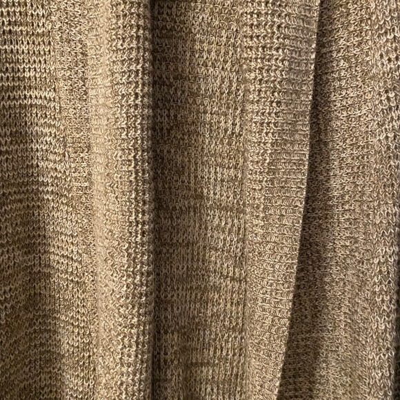JOHN + JENN Women's Cardigan Sweater L/G Tan Marled Knit Open Front - Picture 4 of 7
